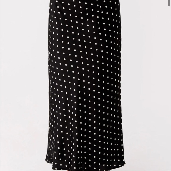 Peppermayo Black and White Polka Dot Maxi Skirt - Picture 2 of 6